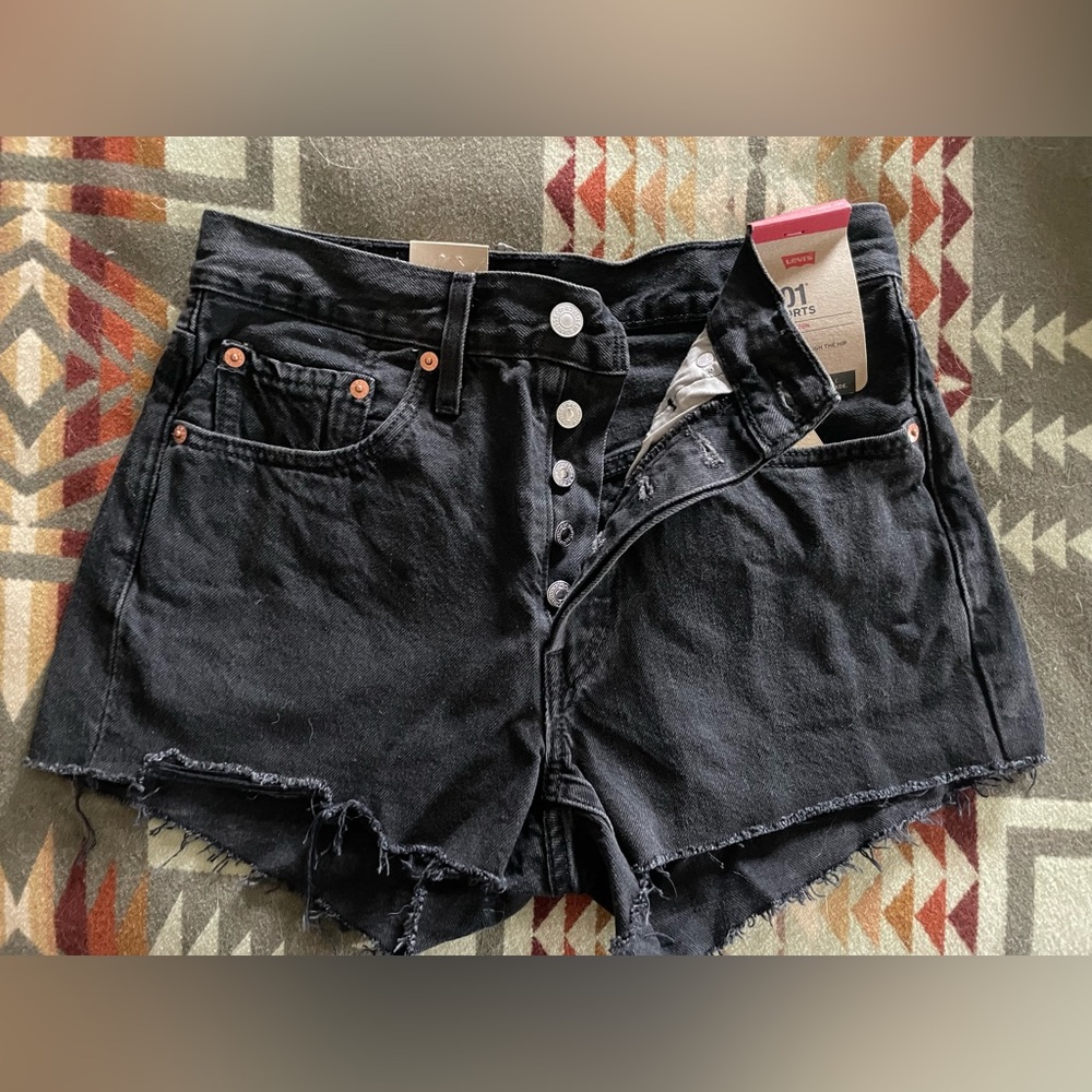 Levi's Women's 501 Original Shorts lunar black